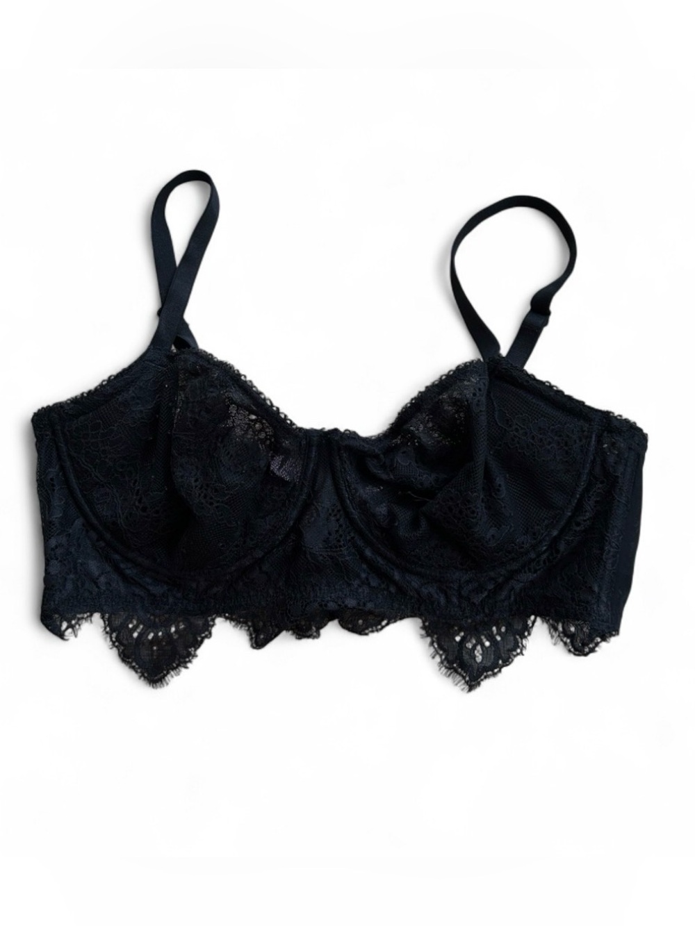 Victoria Secret Black Dream Angels Push-up without padding lace  Underwire Bra